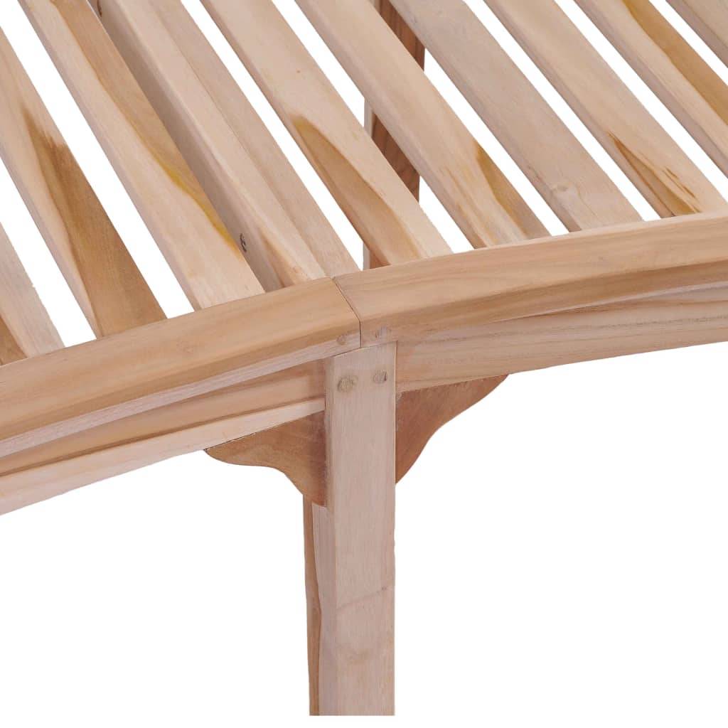 Helloshop26 - Banc de jardin meuble de patio d'extérieur terrasse en forme de banane 200 cm bois de teck solide - Imagen 6
