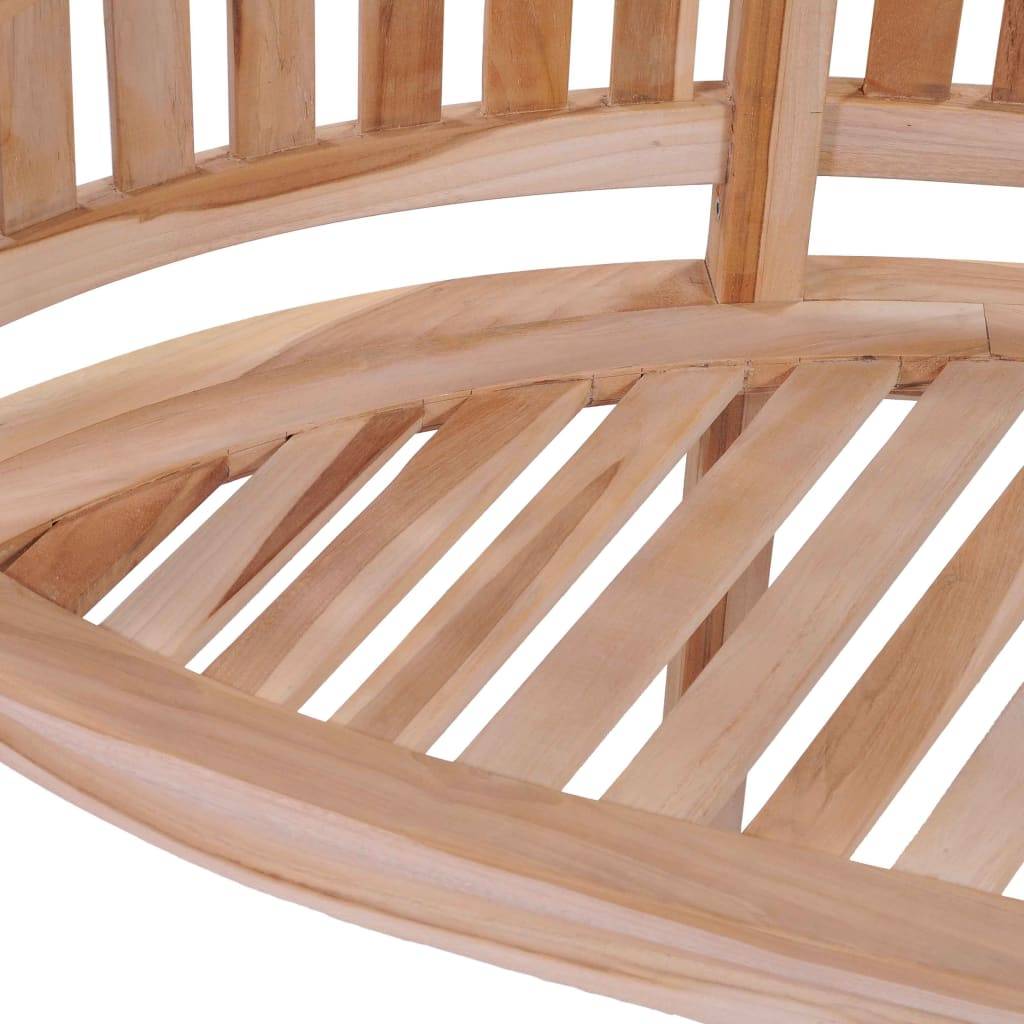 Helloshop26 - Banc de jardin meuble de patio d'extérieur terrasse en forme de banane 200 cm bois de teck solide - Imagen 5