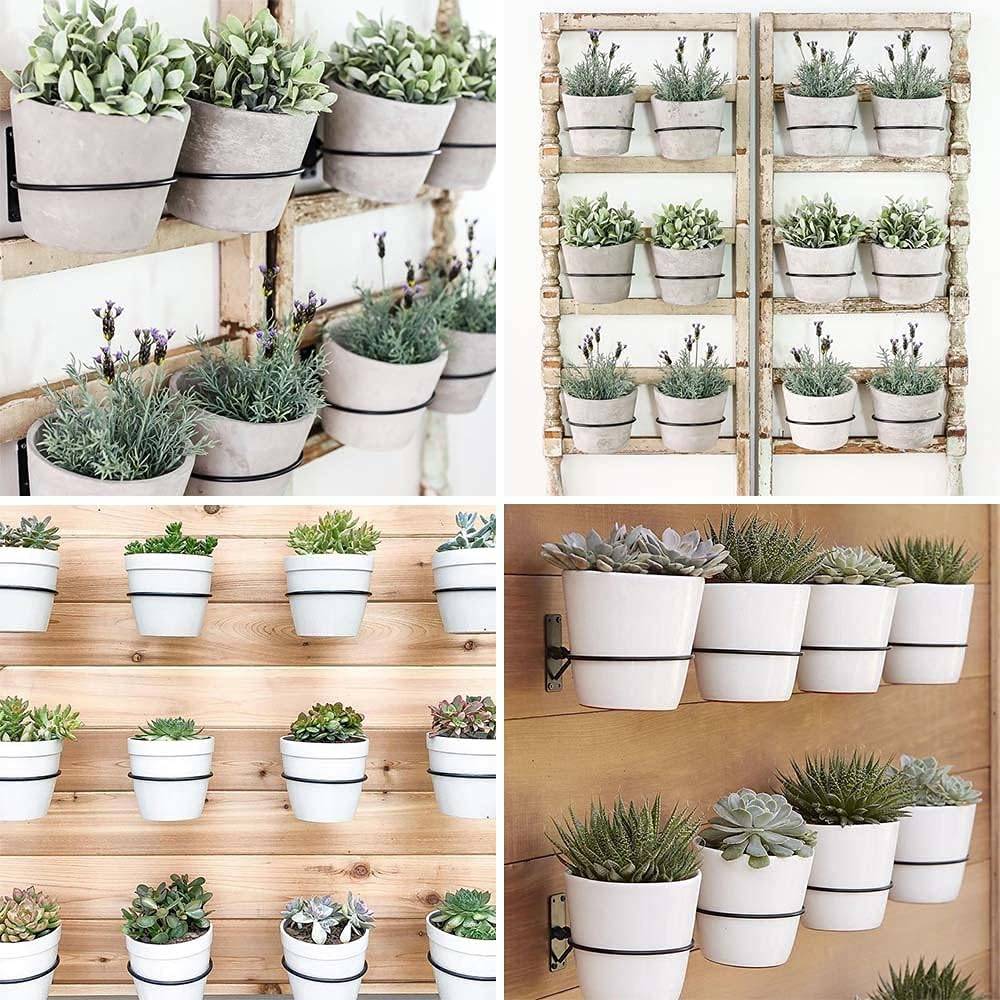 Support pour pot de fleurs，Anneaux pour pots de fleurs - Supports pour plantes - Pliables - Lot de 3 - 8 pouces-Lytech - Image 6