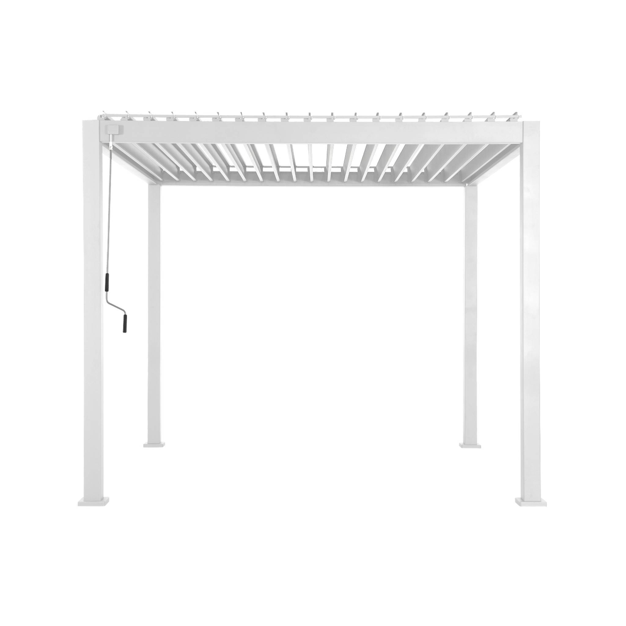 Pergola bioclimatique aluminium blanc Triomphe 3x3 m lames orientables | sweeek - Image 6