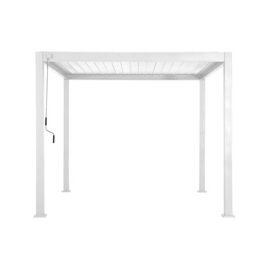 Pergola bioclimatique aluminium blanc Triomphe 3x3 m lames orientables | sweeek - Image 4