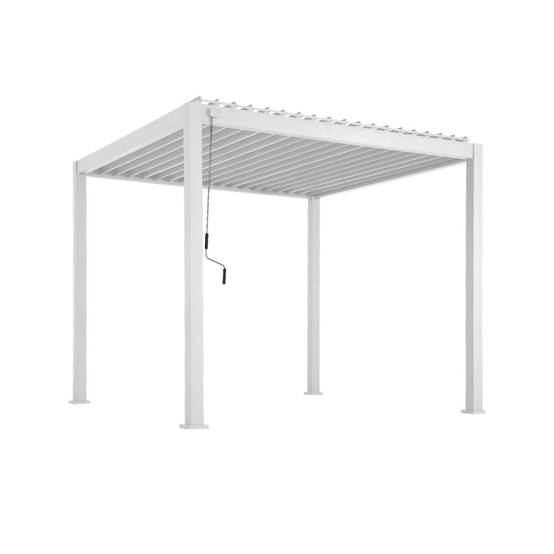 Pergola bioclimatique aluminium blanc Triomphe 3x3 m lames orientables | sweeek - Image 2