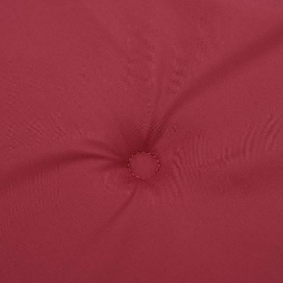 Coussins de chaise à dossier haut polyester bordeaux 120 x 50 x 3 cm - PANGIVO - Image 8
