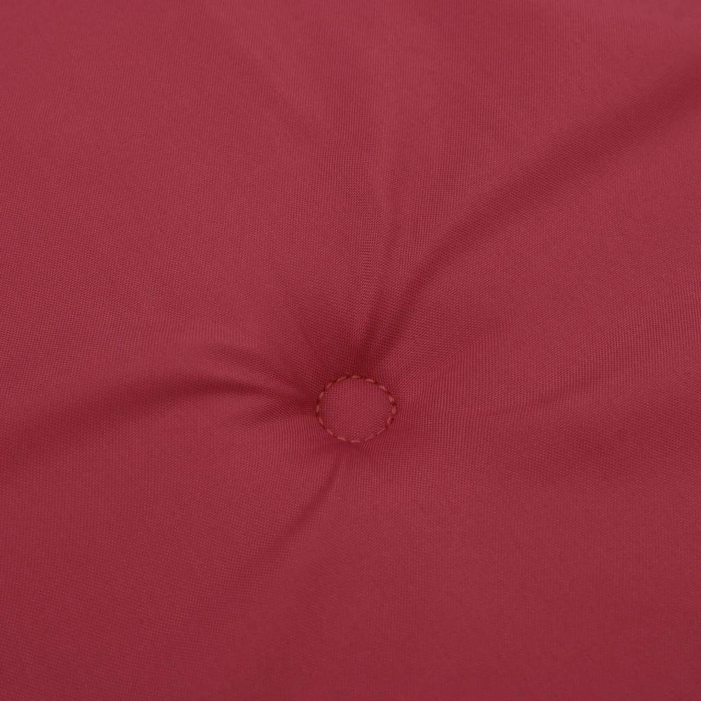 Coussins de chaise à dossier haut polyester bordeaux 120 x 50 x 3 cm - PANGIVO - Image 8