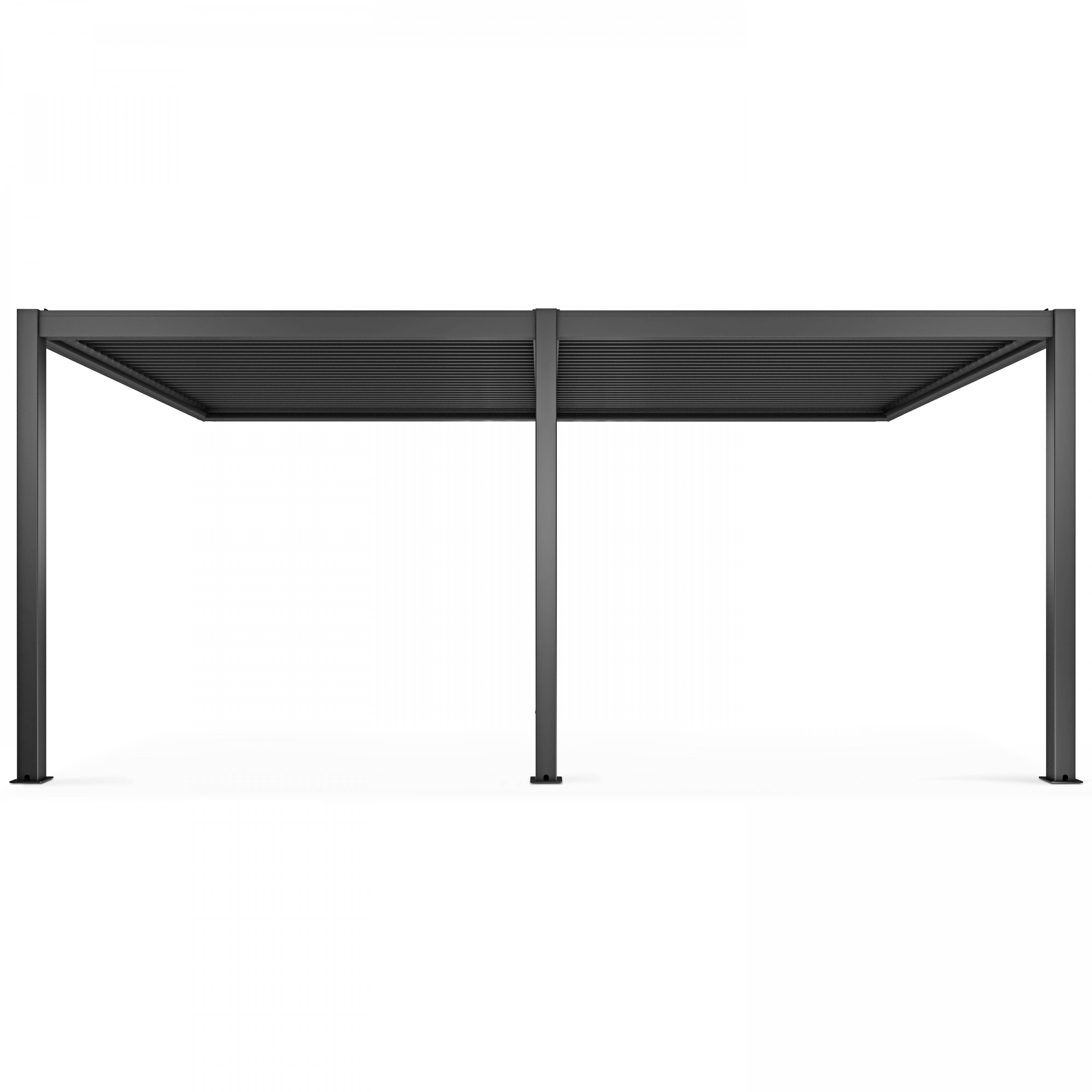 Oviala - Pergola bioclimatique adossée Aluminium 6 x 3 x 2.57 m Oia - Oviala - Imagen 6
