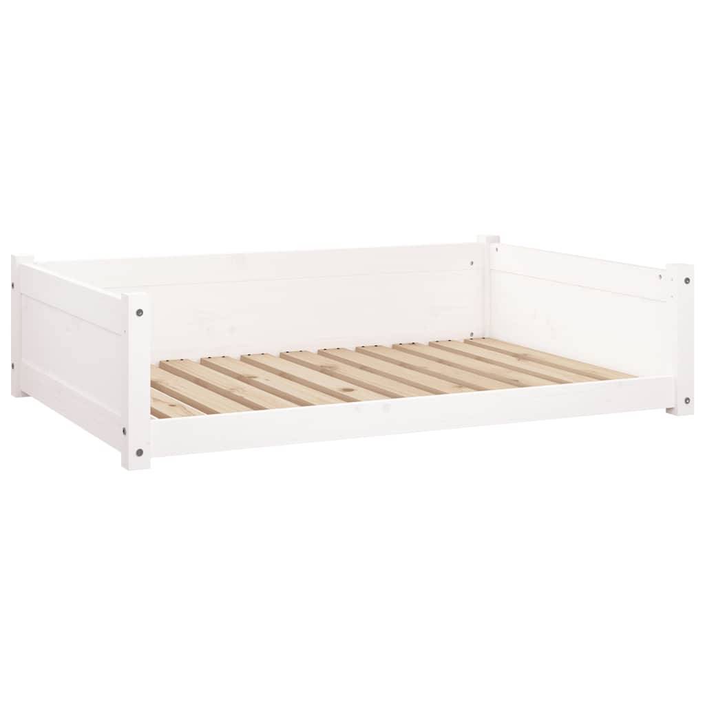 Vidaxl - Lit pour chien Blanc 105,5x75,5x28 cm Bois de pin solide vidaXL 821463 - Imagen 2
