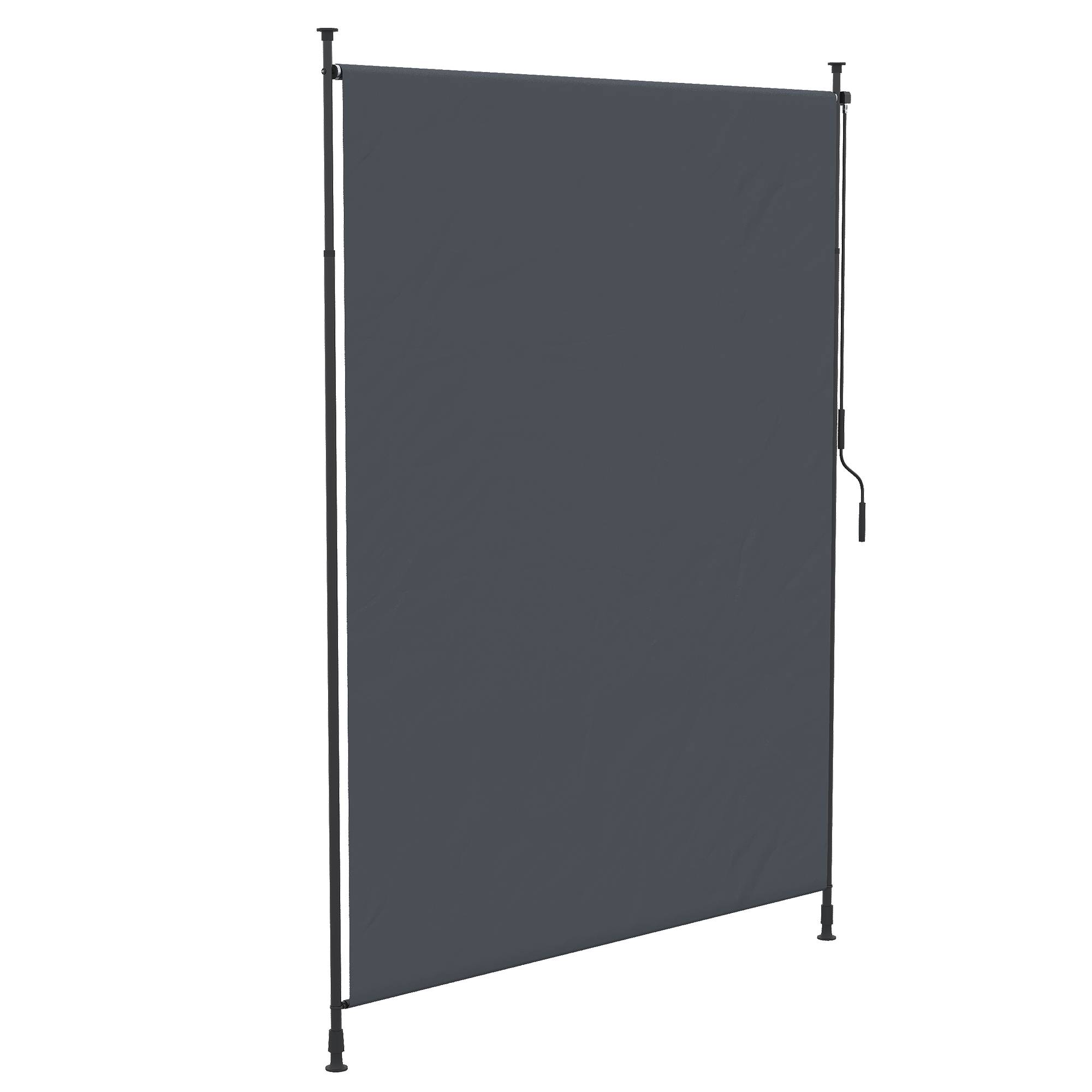 Store Vertical Extérieur sans Perçage Balcon Terrasse Brise-Vue Rétractable Gris 200x305cm - ComfortXL Outdoor Living - Image 7