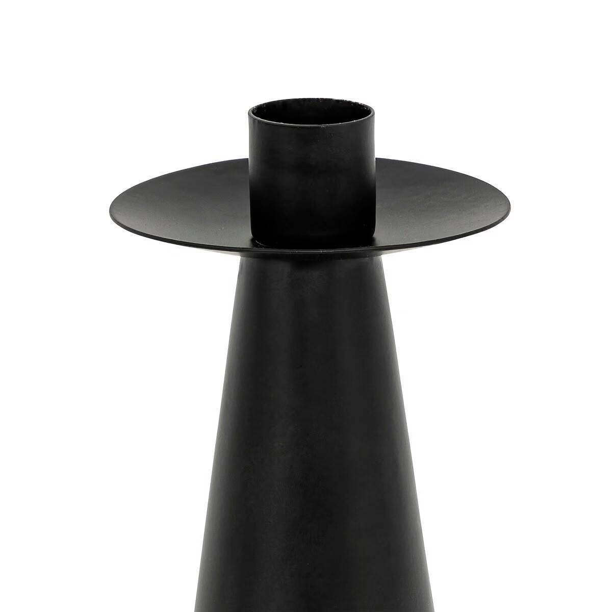 Atmosphera - Lot de 2 Bougeoirs Chandeliers en métal noir mat H 20 et H 24 cm - Imagen 4