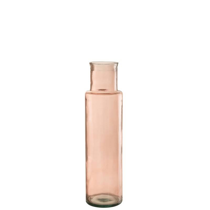 J-Line - Vase cylindrique en verre rose 15x15x55 cm - J-Line - Image 1