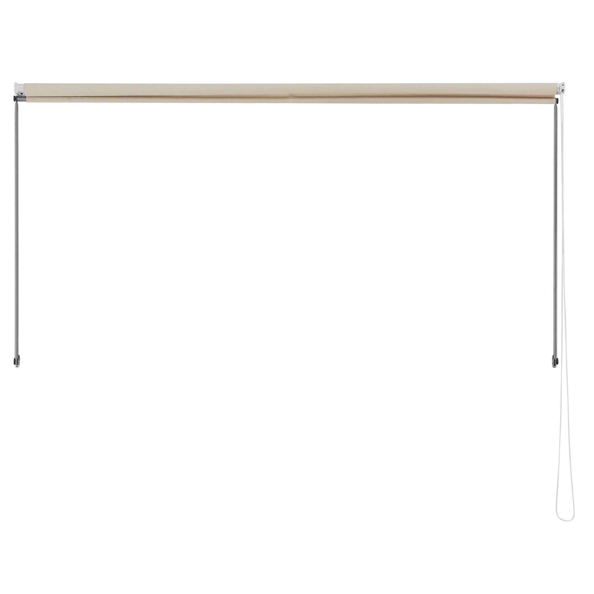 Helloshop26 - Brise-soleil pare-soleil auvent pour fixer au mur rétractable armature en acier 300 x 120 cm beige - Imagen 4