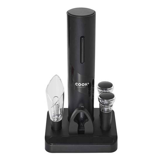 Cook Concept - Coffret à Vin avec Support "5 Accessoires" 30cm Noir - Image 1