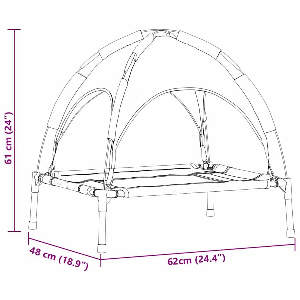 Lit surélevé pour chien Acier Pliable Intérieur Extérieur Noir S – ComfortXL Pet Living - Image 8