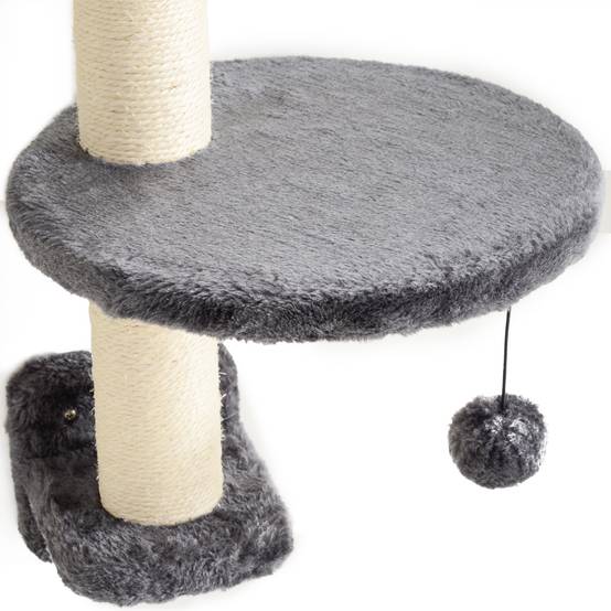 Mur escalade chat panneaux peluche intérieur jeu repos 30x30x96cm gris foncé - ComfortXL Outdoor Living - Image 10