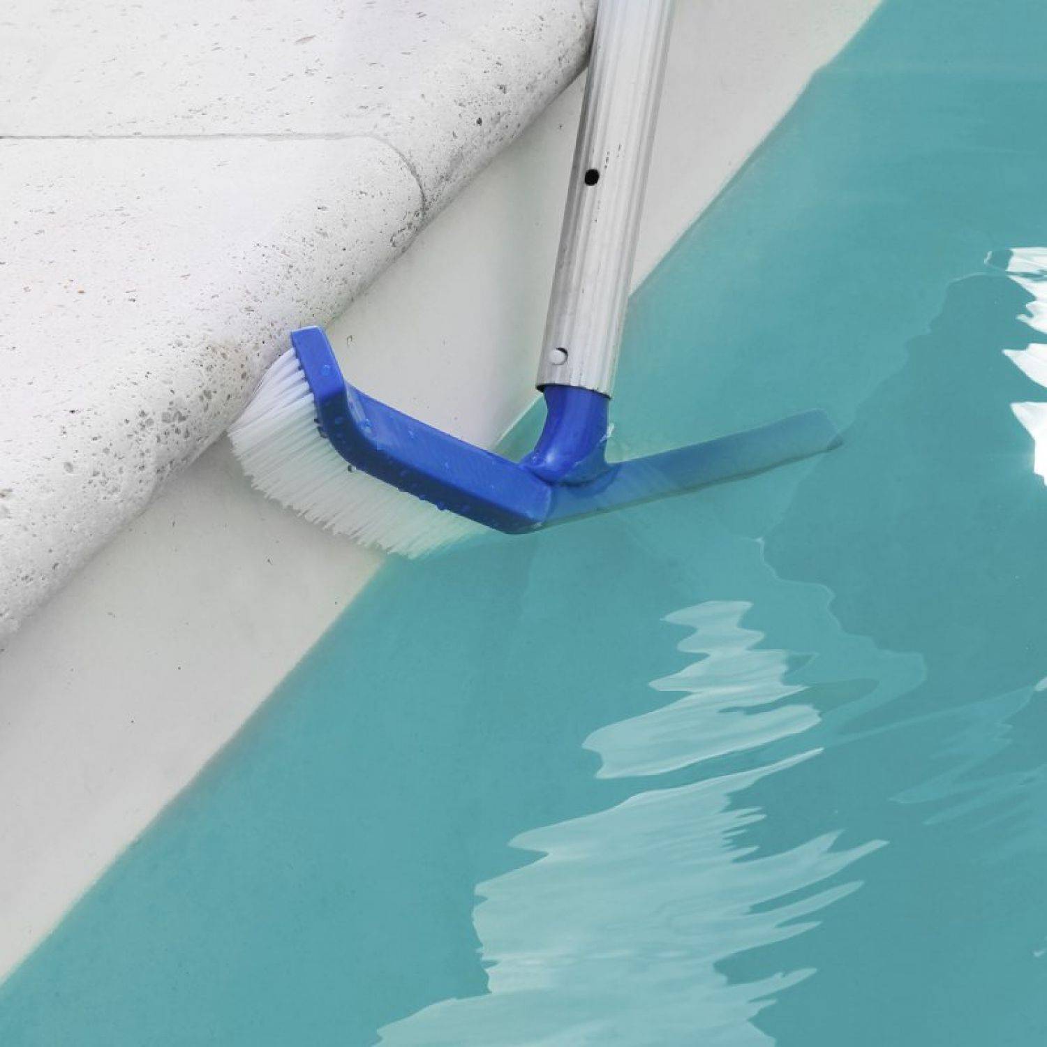Linxor - Tête de brosse paroi 45 cm bleu pour piscine adaptable sur manche standard ou télescopique - Linxor - Imagen 3