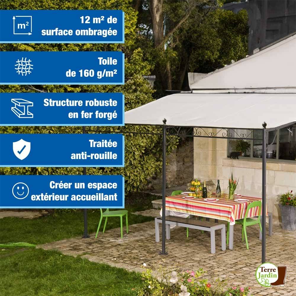 Terre Jardin - Tonnelle adossée 4 x 3 m - Imagen 2