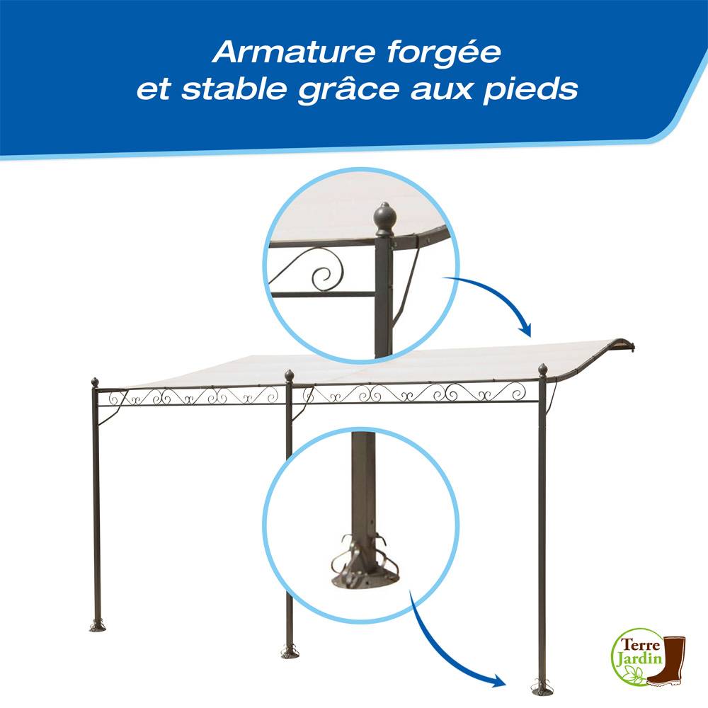Terre Jardin - Tonnelle adossée 4 x 3 m - Imagen 4