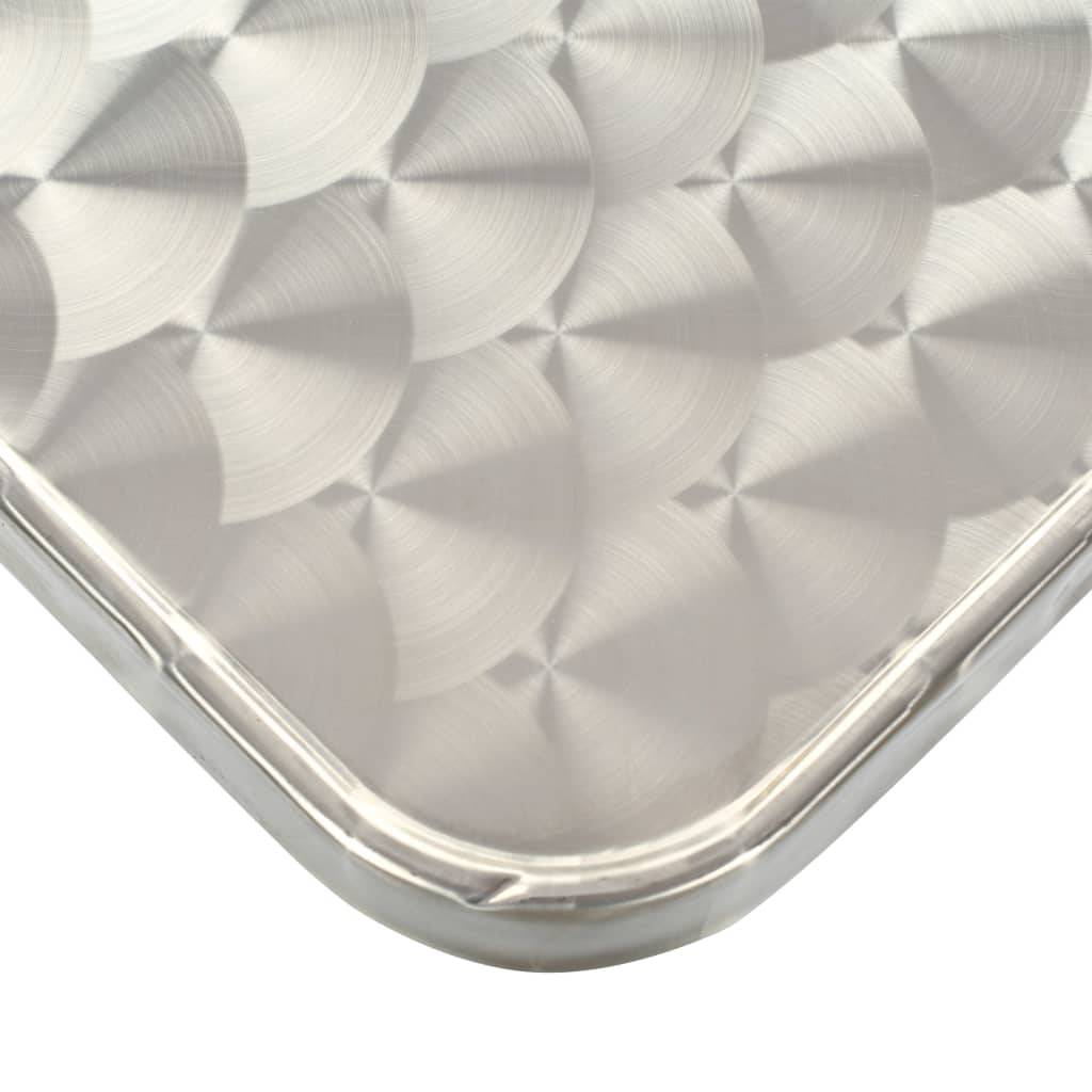 Table de jardin aluminium argenté 80 x 80 x 70 cm - PANGIVO - Image 4