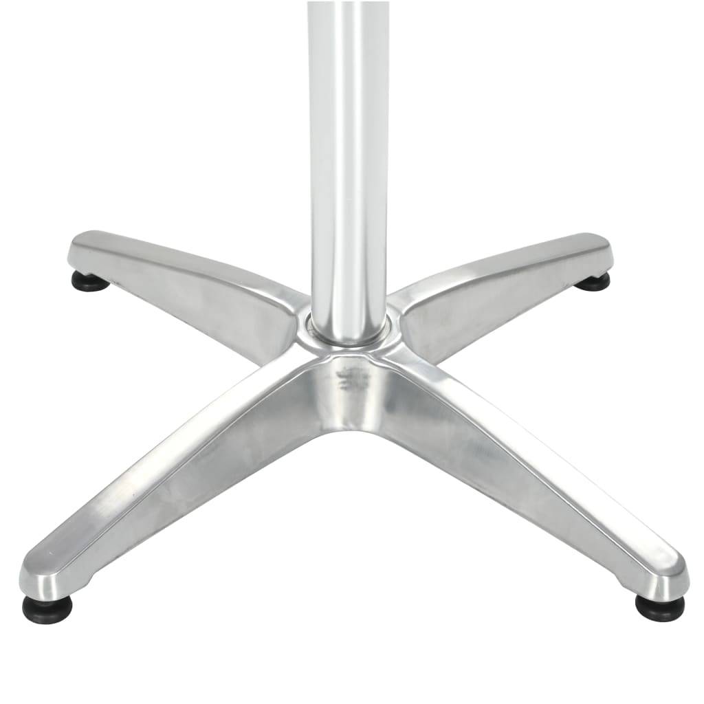 Table de jardin aluminium argenté 80 x 80 x 70 cm - PANGIVO - Image 3