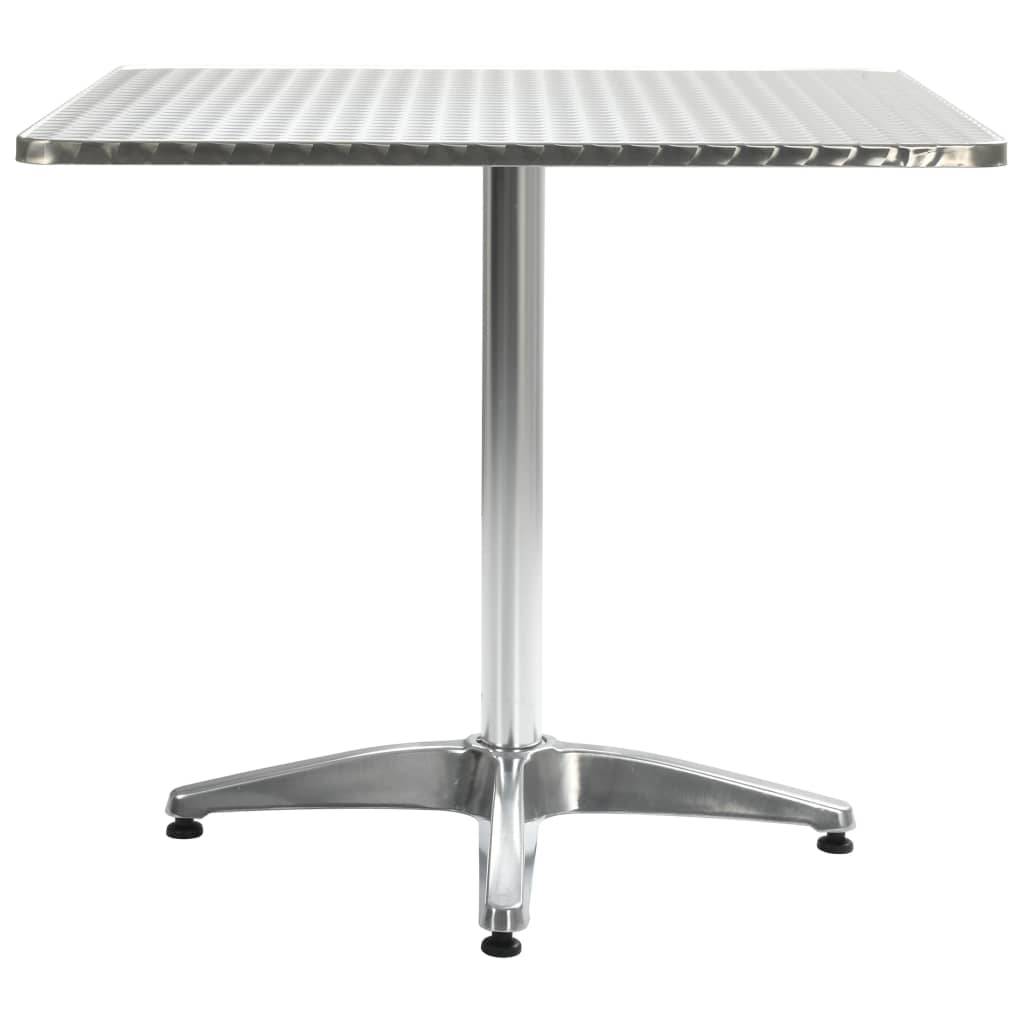 Table de jardin aluminium argenté 80 x 80 x 70 cm - PANGIVO - Image 2
