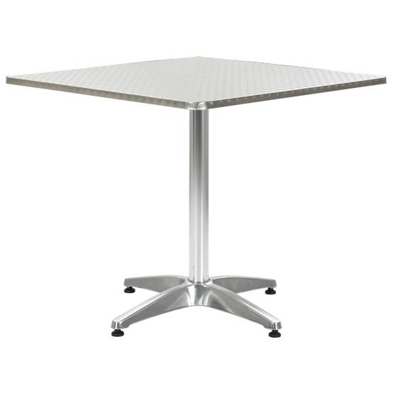 Table de jardin aluminium argenté 80 x 80 x 70 cm - PANGIVO - Image 1