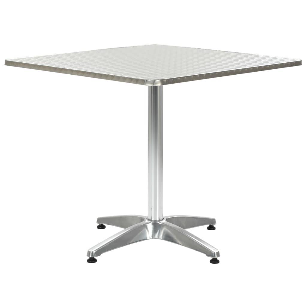 Table de jardin aluminium argenté 80 x 80 x 70 cm - PANGIVO - Image 1