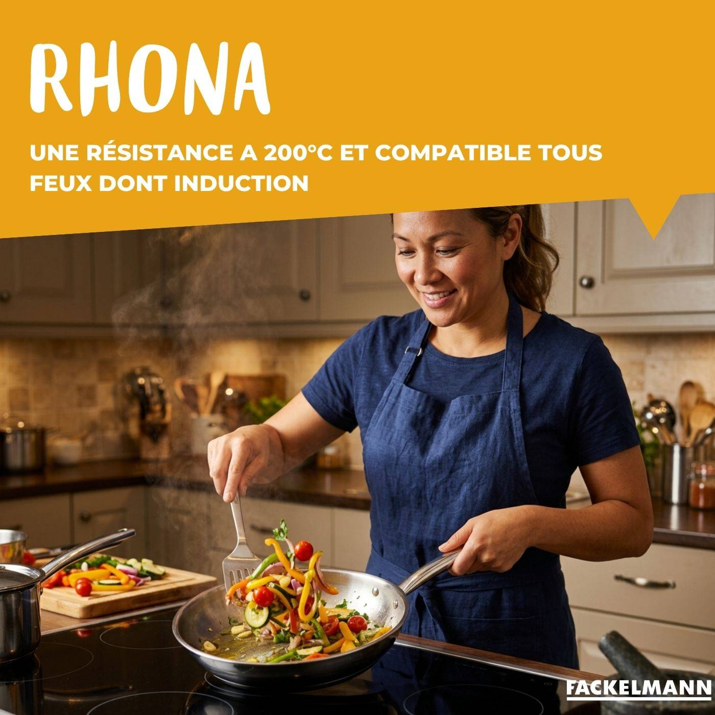 Lot de 4 casseroles 16/18/20/22 cm et 2 poêles en inox 24/28 cm Fackelmann Rhona - Image 6