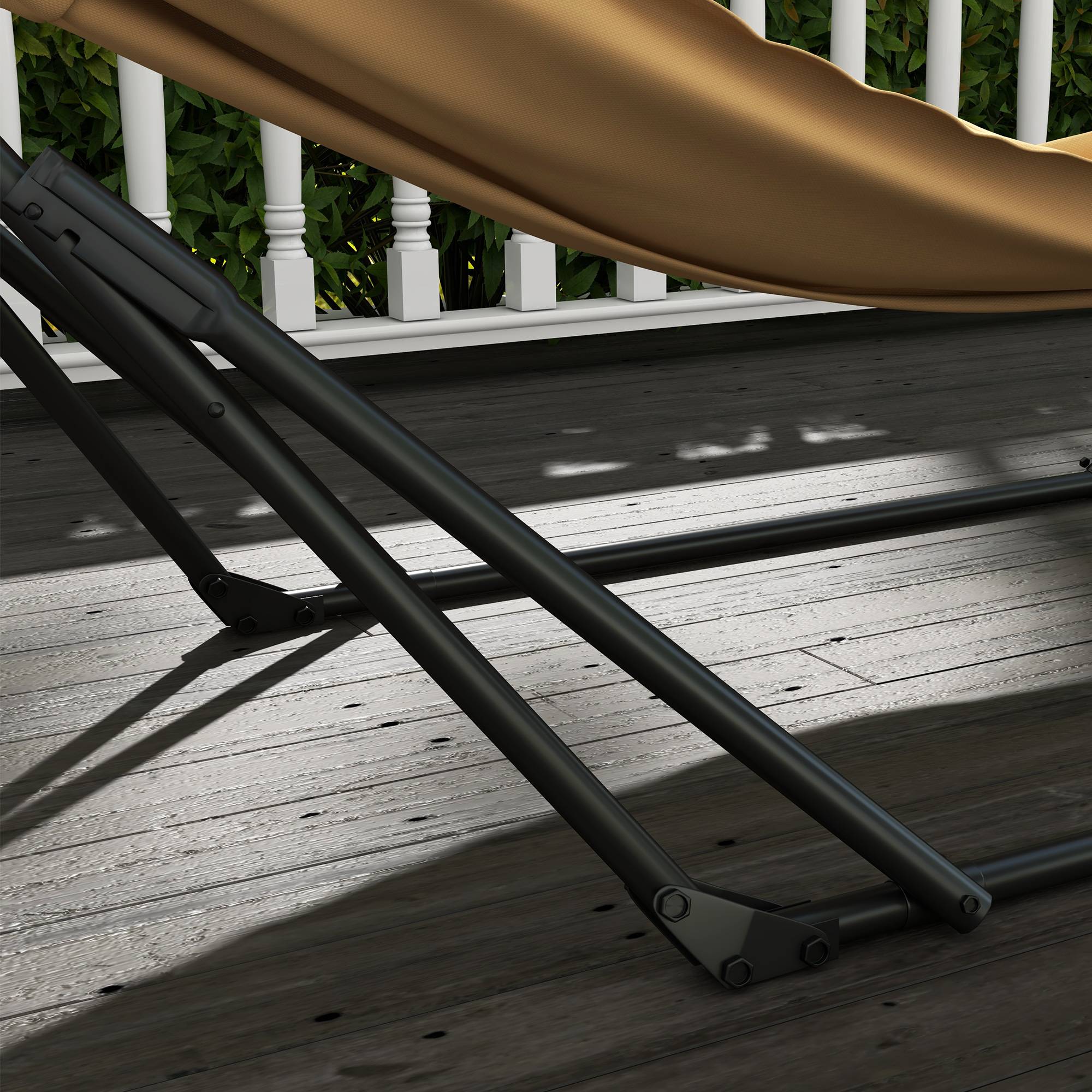 Outsunny - Support 2 en 1 pour hamac/chaise suspendue 263x89x100cm pliable acier sac inclus - OUTSUNNY - Image 9