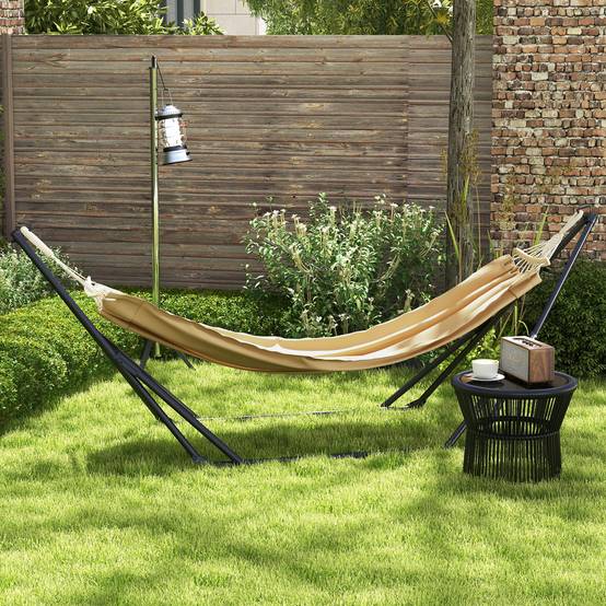 Outsunny - Support 2 en 1 pour hamac/chaise suspendue 263x89x100cm pliable acier sac inclus - OUTSUNNY - Image 2