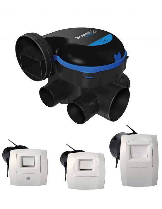 Kit Vmc Easyhome Hygro Premium Hp + Bouches Bahia Curve Elec - Aldes - Image 1