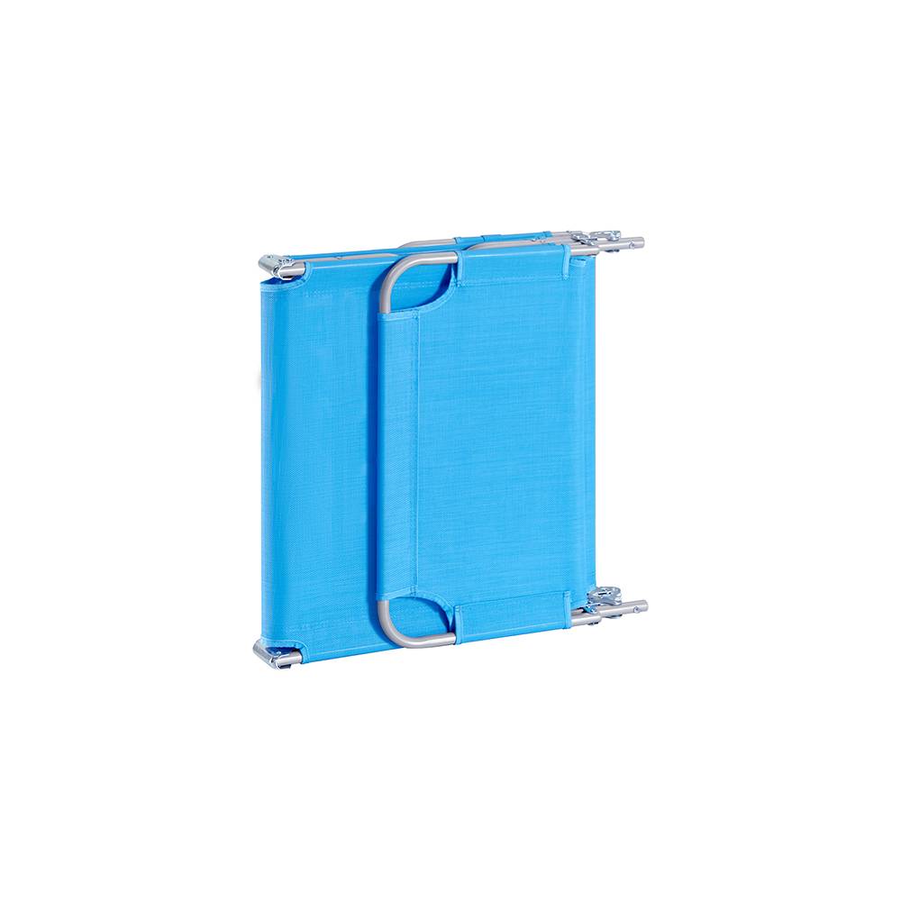 Lot de 2 Bain de Soleil Transat de Jardin Chaise Longue Pliable, Réglable et Inclinable Bleu L.195 x l.62 x H.29 cm SoBuy - Imagen 10