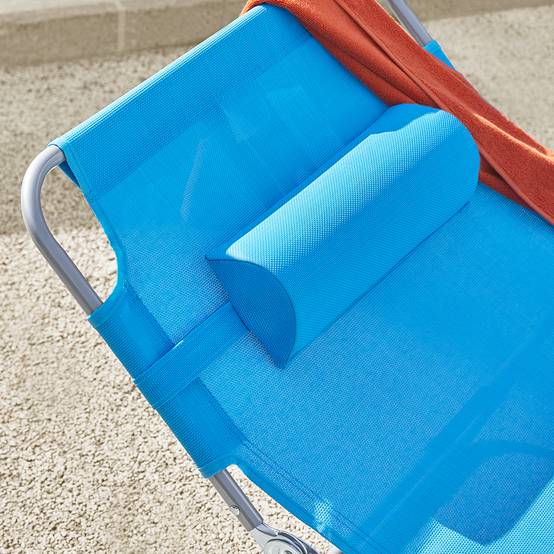 Lot de 2 Bain de Soleil Transat de Jardin Chaise Longue Pliable, Réglable et Inclinable Bleu L.195 x l.62 x H.29 cm SoBuy - Image 5