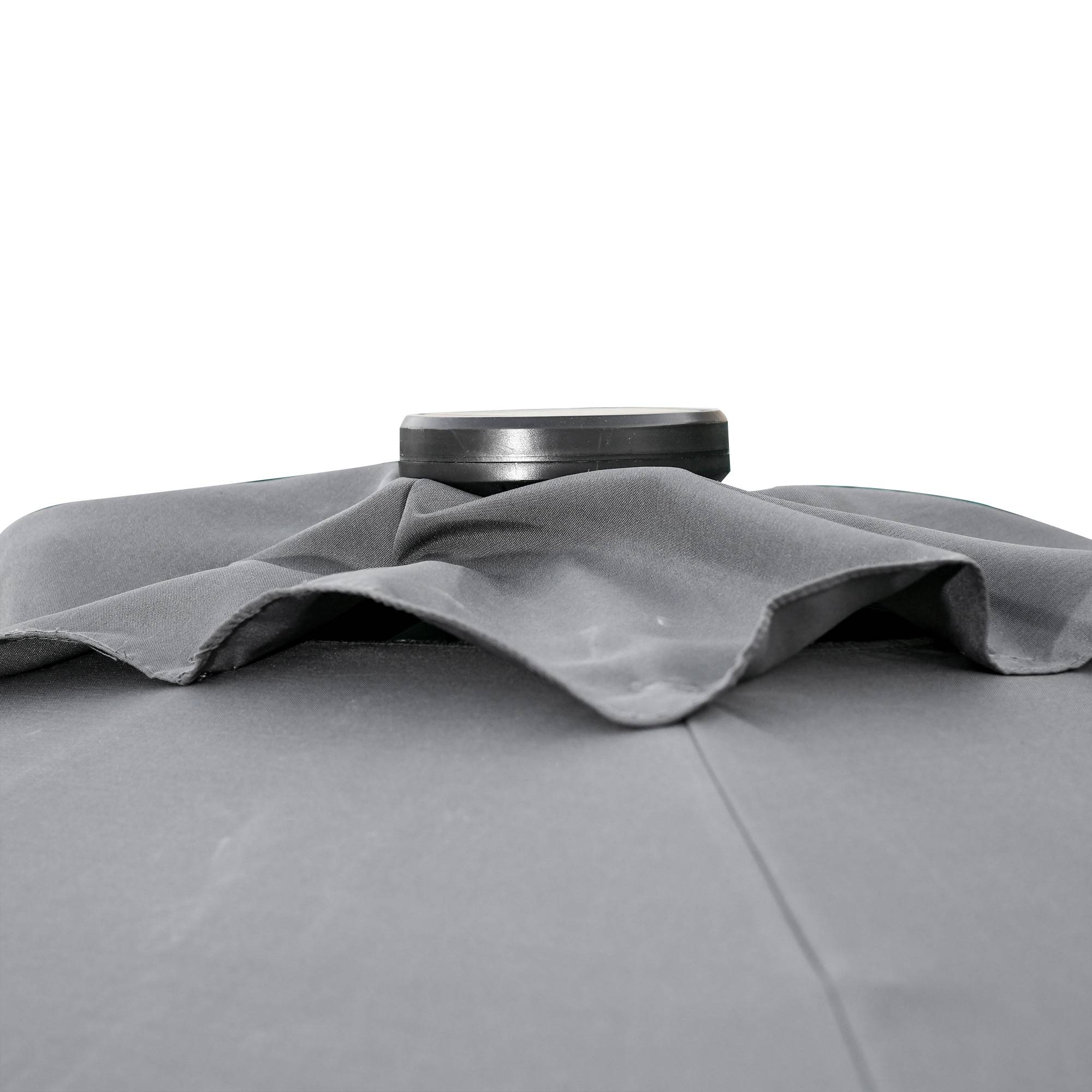 Outsunny - Parasol droit jardin 3x2m rectangulaire inclinable LED solaire acier polyester haute densité gris - Outsunny - Image 5