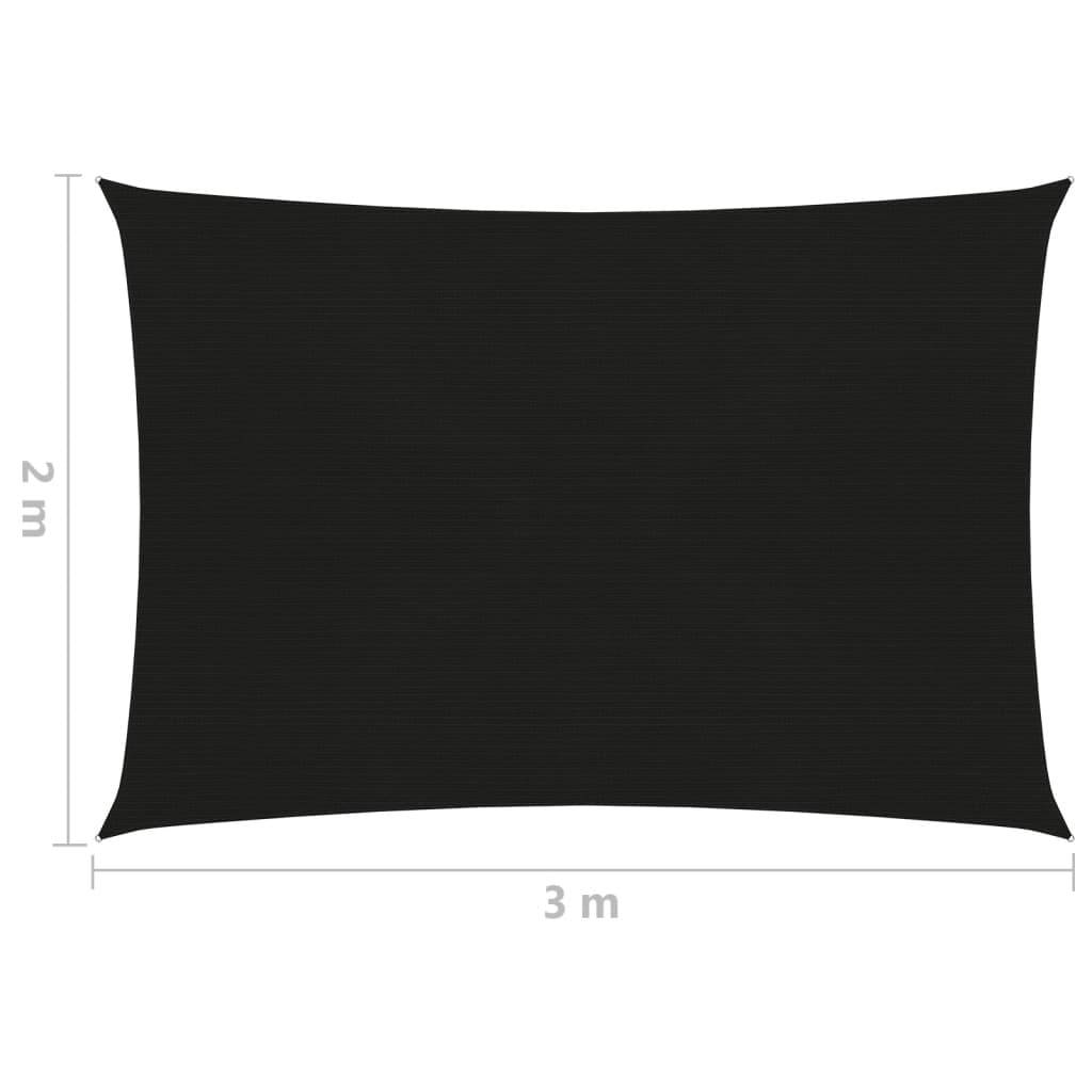 Helloshop26 - Voile d'ombrage 160 g/m² 2 x 3 m PEHD noir - Imagen 5