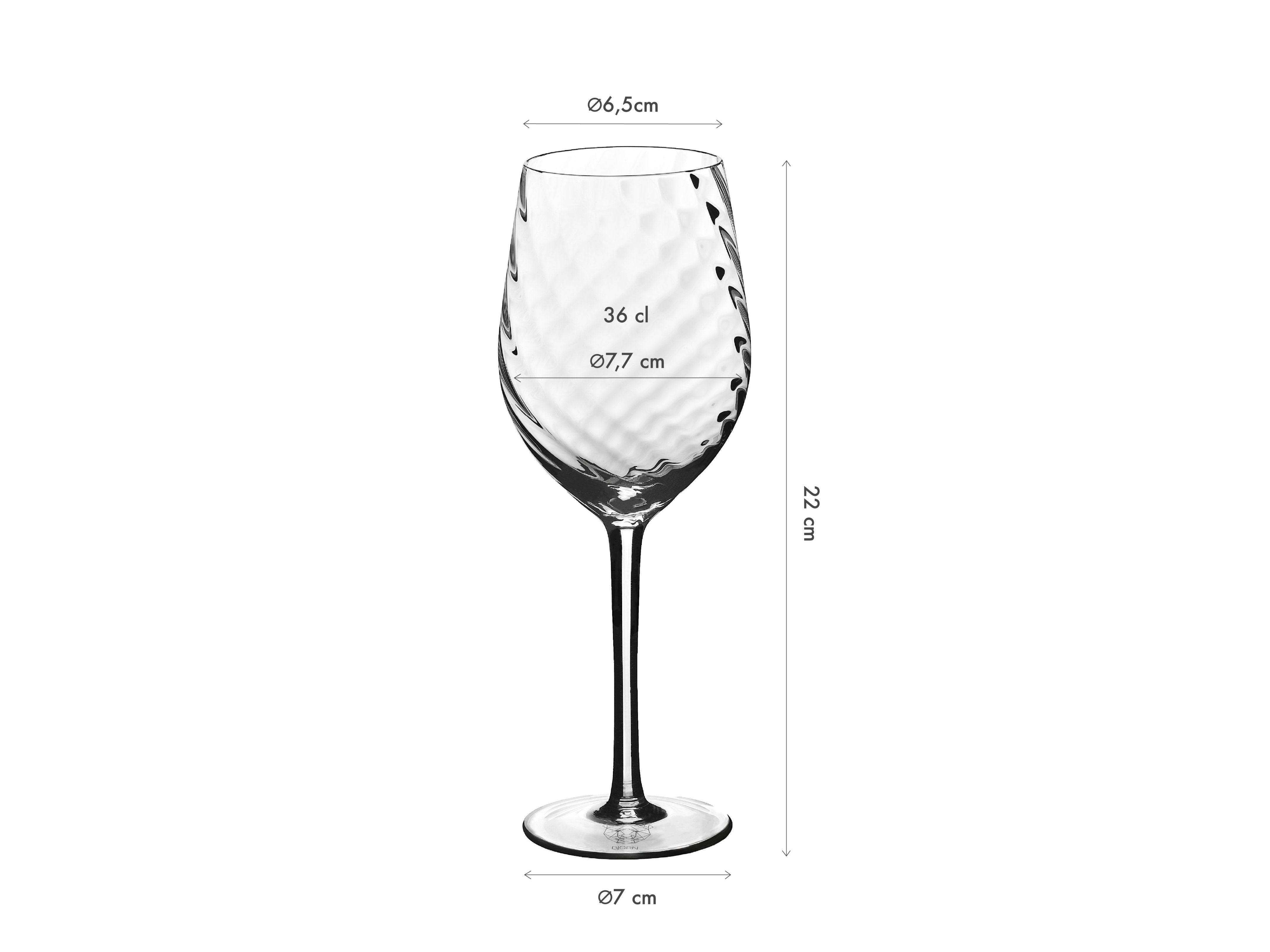 Lot de 6 Verres à vin en Cristallin (cristal sans plomb) "STEN", Bjorn - Image 3