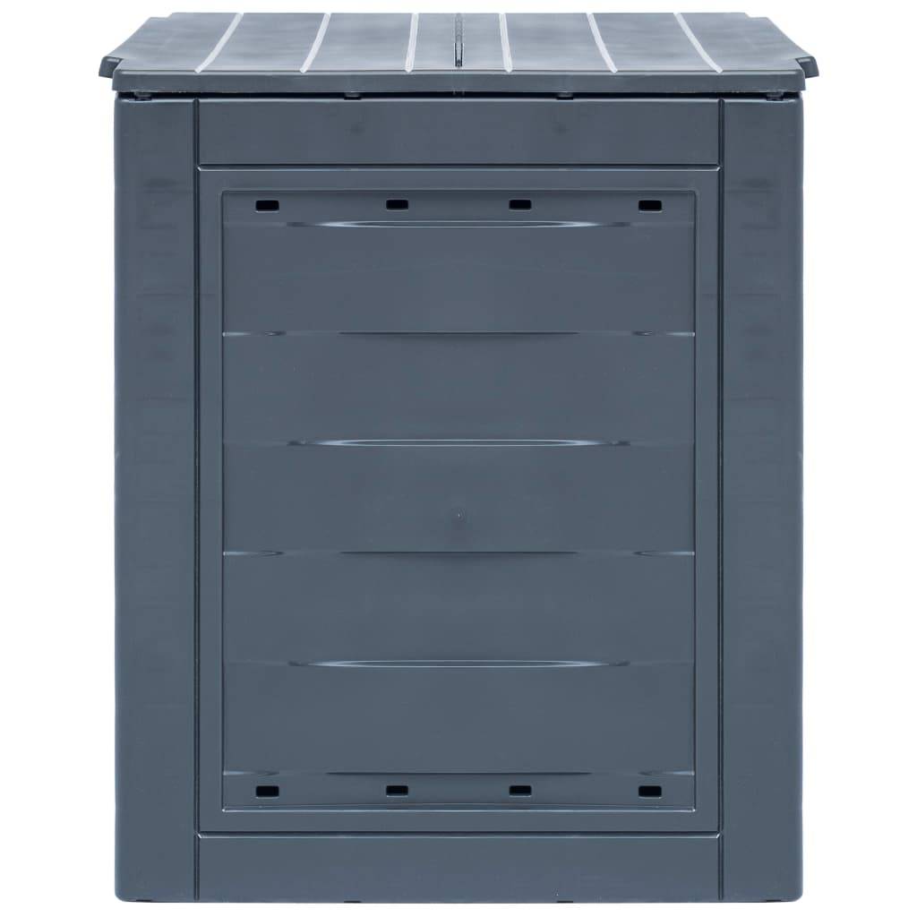 Lot de 2 Composteurs de Jardin Plastique aspect Rotin Grande Capacité 520L pour Déchets Organiques Gris - ComfortXL Outdoor Living - Image 3
