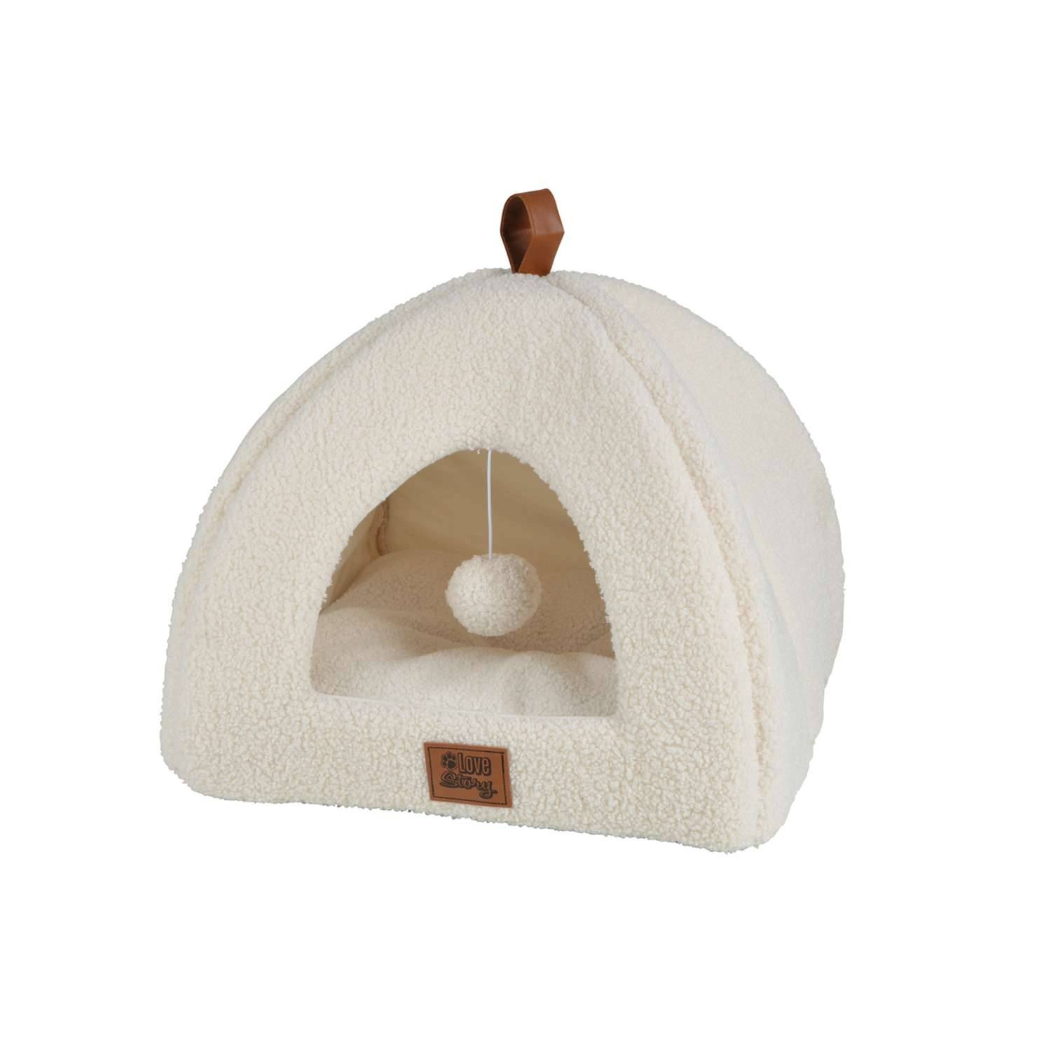Love Story - Tente Bandit en laine bouclée pour chat et chien - Ecru - Love Story - Imagen 1
