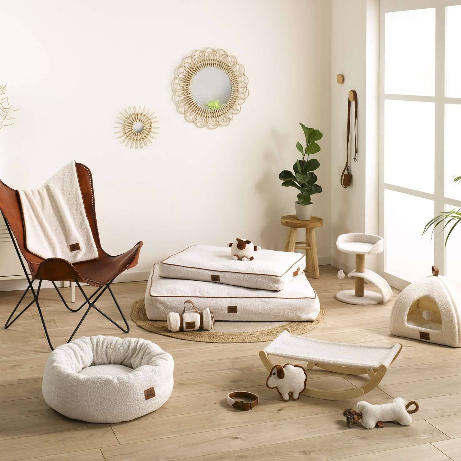 Love Story - Tente Bandit en laine bouclée pour chat et chien - Ecru - Love Story - Imagen 2