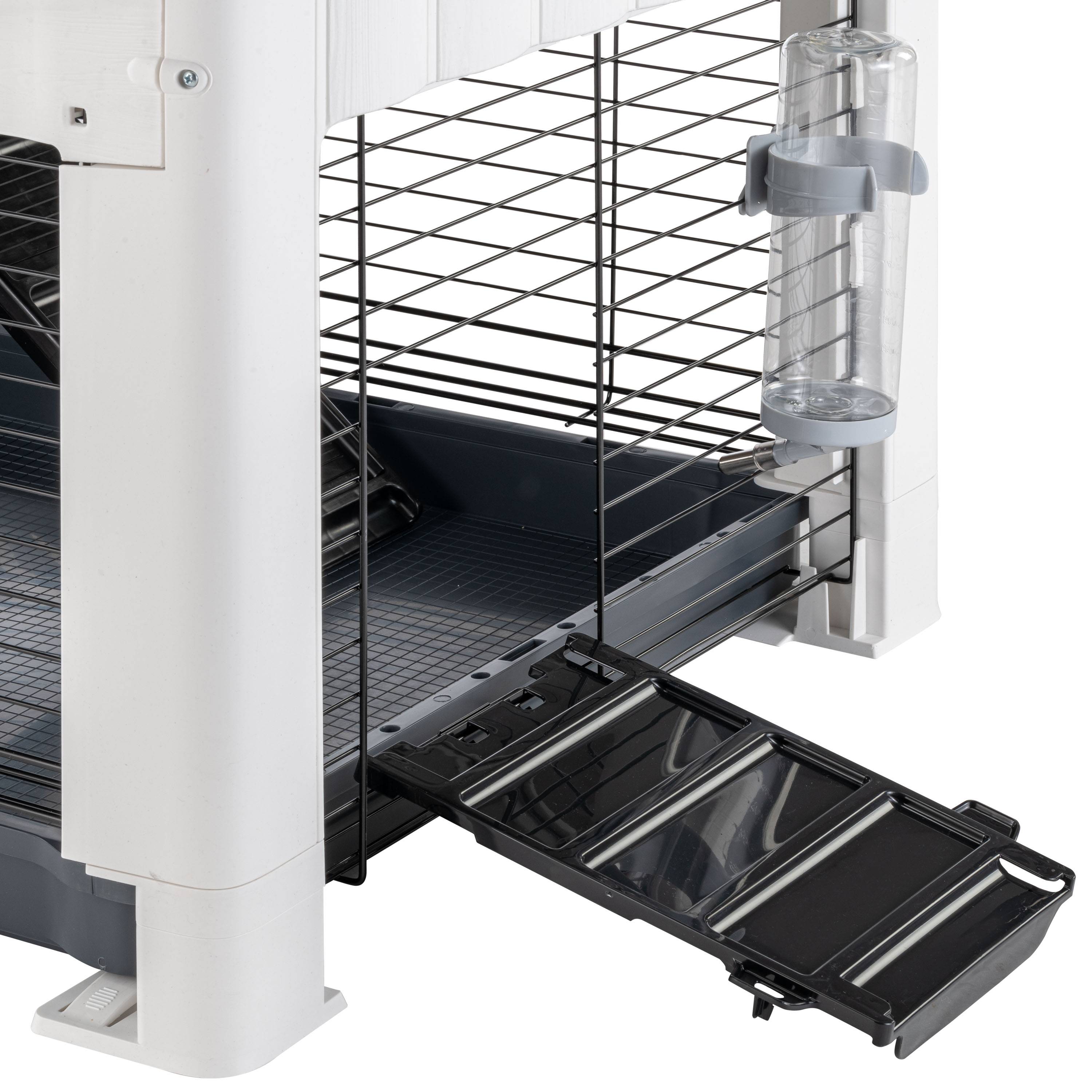 Ferplast - Ferplast Cage Lapin GRAND LODGE 120 PLUS, Clapier Extérieur 2 Étages, Lapins, Cochons d'Inde, Enclos pour Lapins Animaux Domestiques, avec Maisonnette - Imagen 7