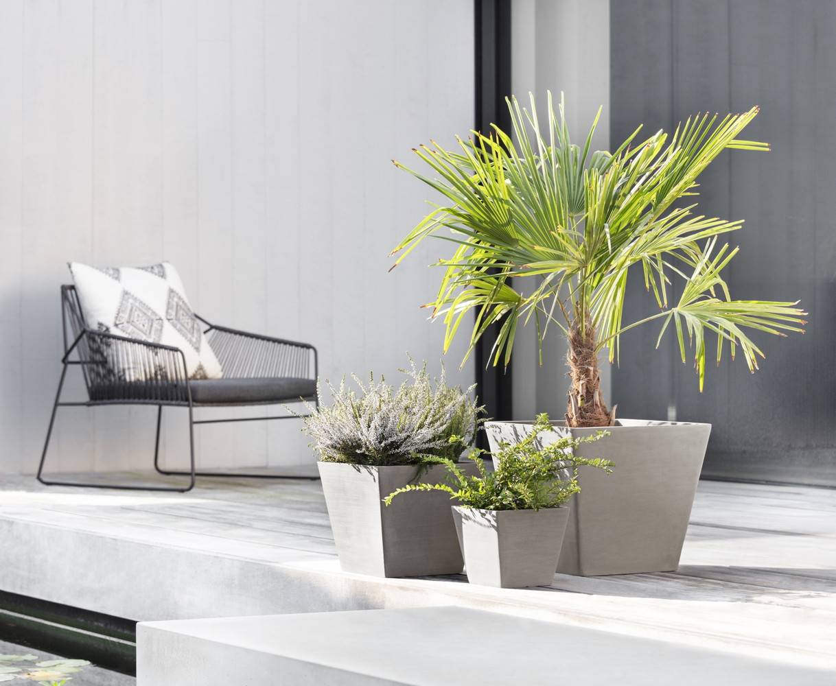 Ecopots - Pot Carré Rotterdam 20 Taupe - 20 x 20 x H. 17,5 cm - 5,2 L ECOPOTS - Imagen 5