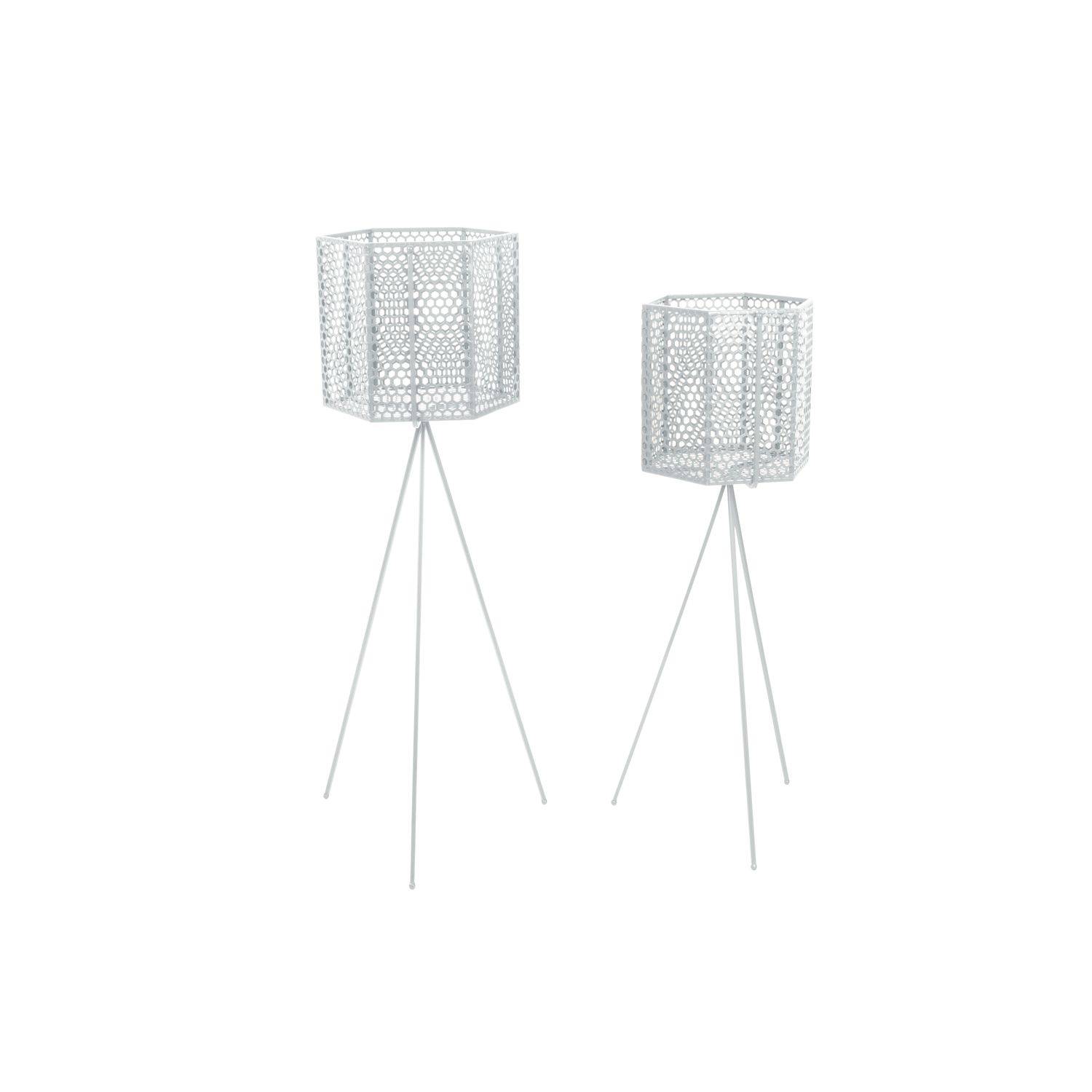 Present Time - 2 Cache-pots sur pieds en métal Mesh - Present Time