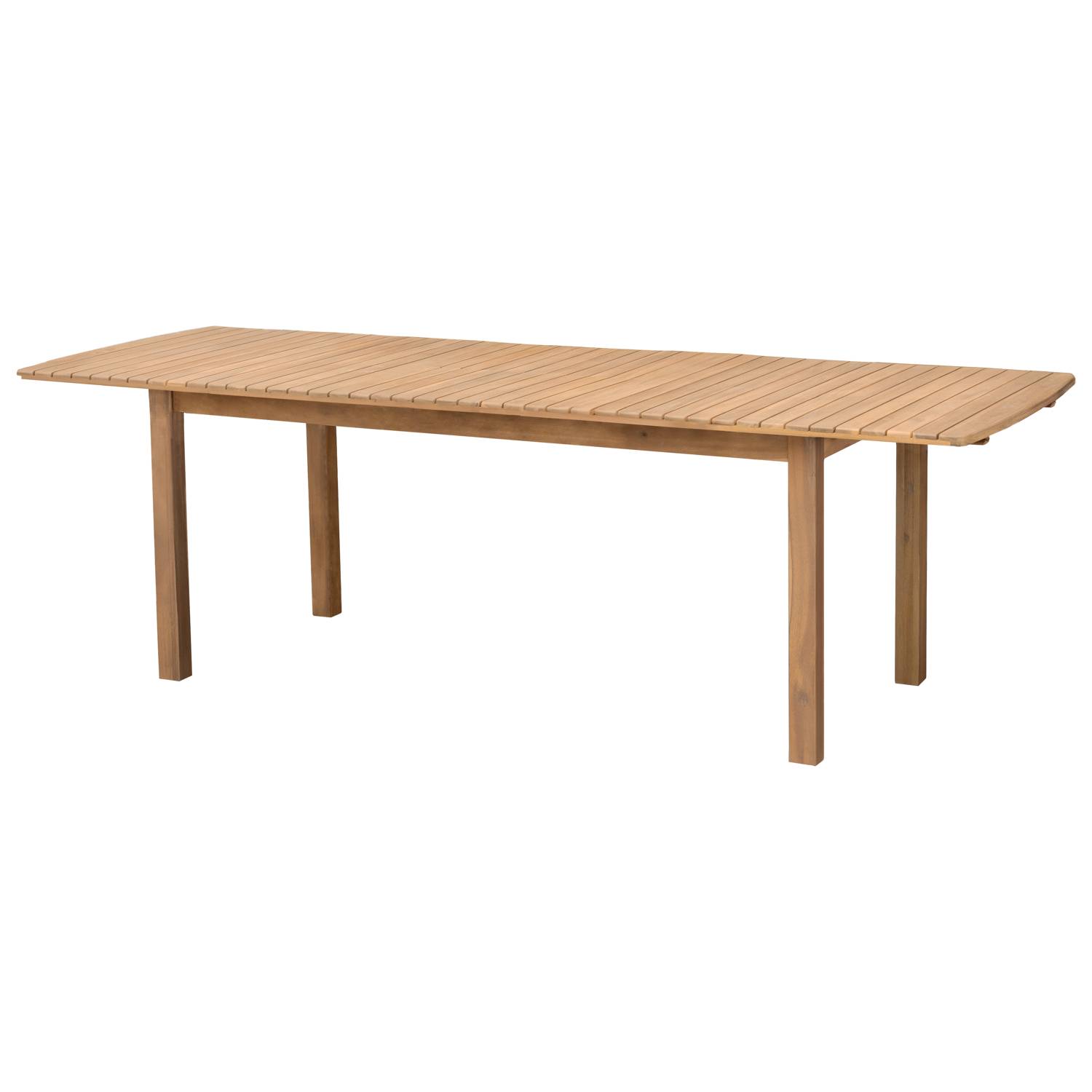 Salon de jardin extensible 180/240cm PADAR en acacia 8 places - coussins gris - HAPPY GARDEN - Image 3