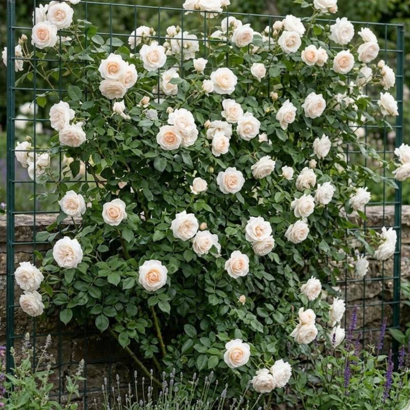 Rosier grimpant Blanche Colombe® 'Delgribla' à fleurs Blanche/ - feuillage Caduc - Pot de 3L - Touffe - Image 2