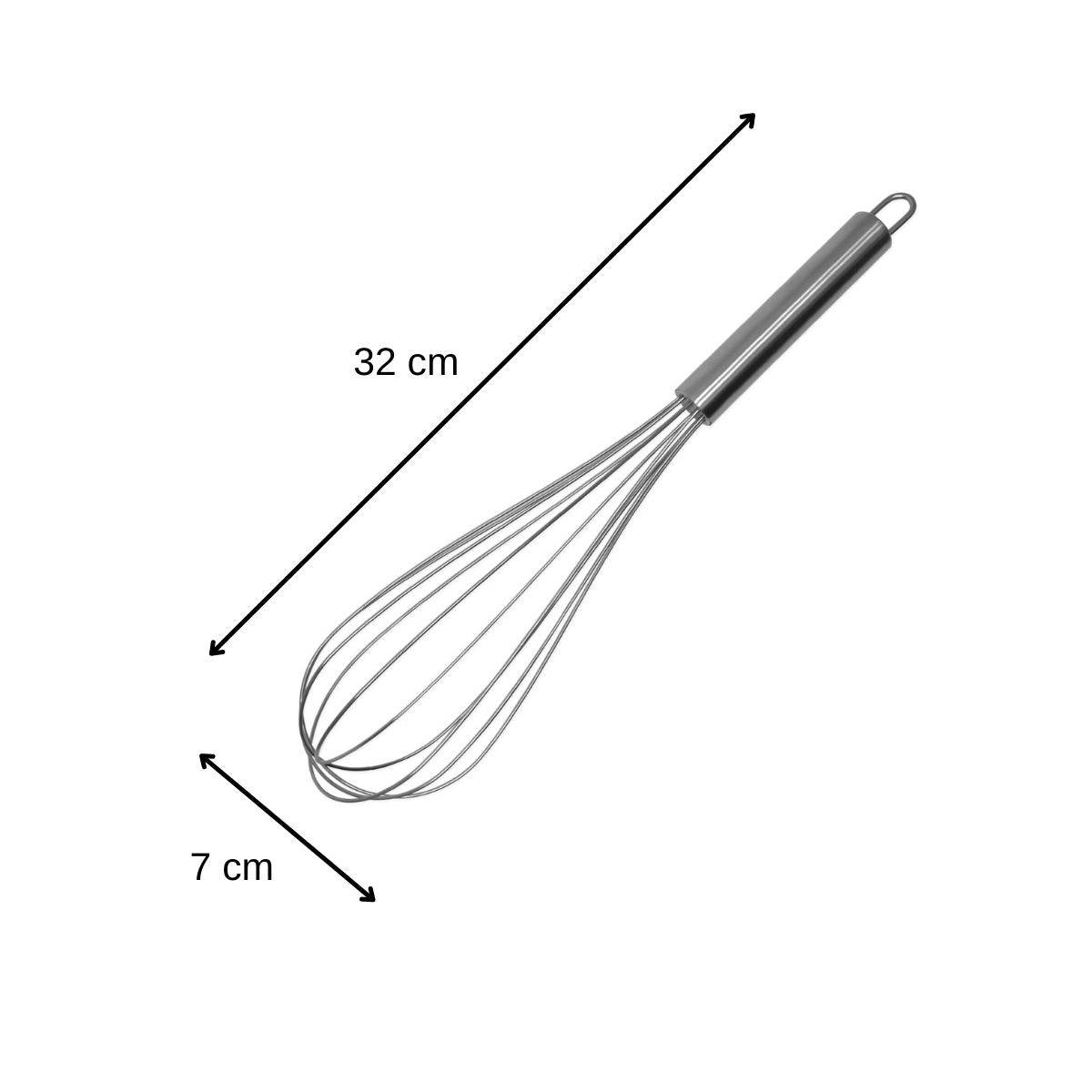 Fouet de cuisine et de pâtisserie en inox 32 cm Fackelmann Elemental - Image 3