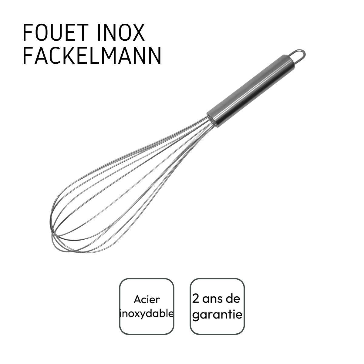 Fouet de cuisine et de pâtisserie en inox 32 cm Fackelmann Elemental - Image 4
