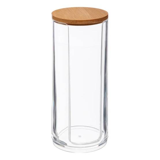 Distributeur de Coton Bambou "Selena" 17cm Transparent - Image 1