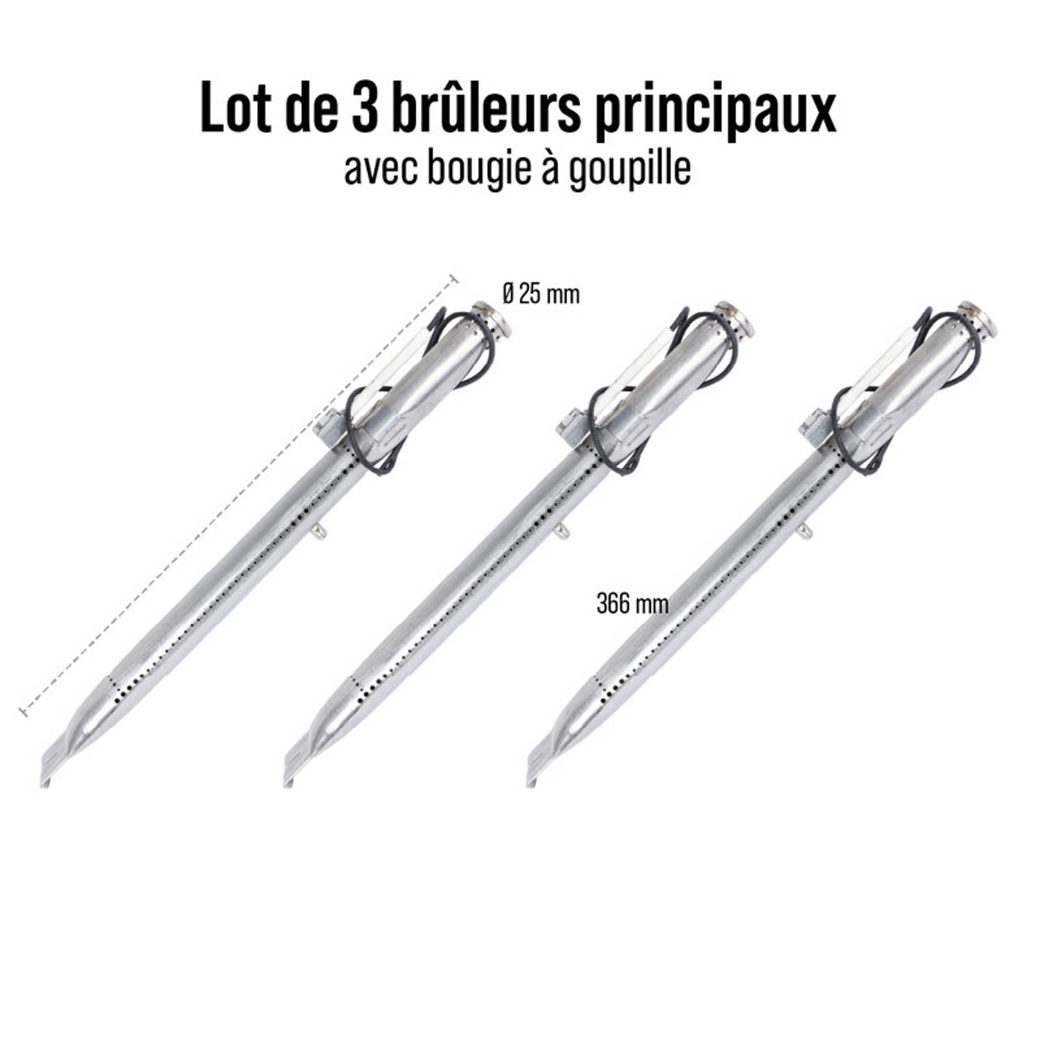Somagic - Lot 3 brûleurs avec bougie a goupille - SOMAGIC