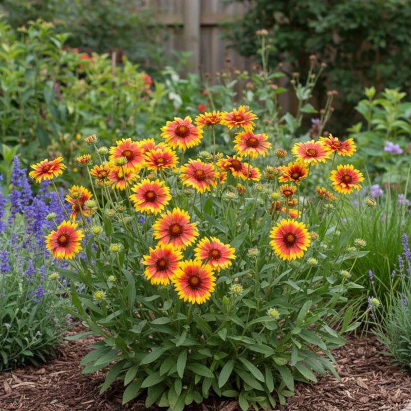 Gaillarde Kobold à fleurs Jaune/Rouge - feuillage Caduc - Godet - 5/20 cm