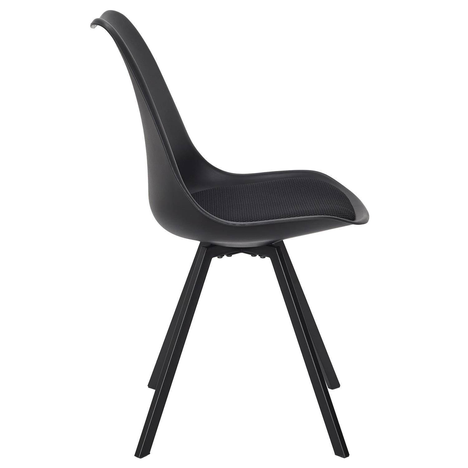 Sans Marque - Lot de 4 chaises avec coussin ATOME - Toilinux - Image 4