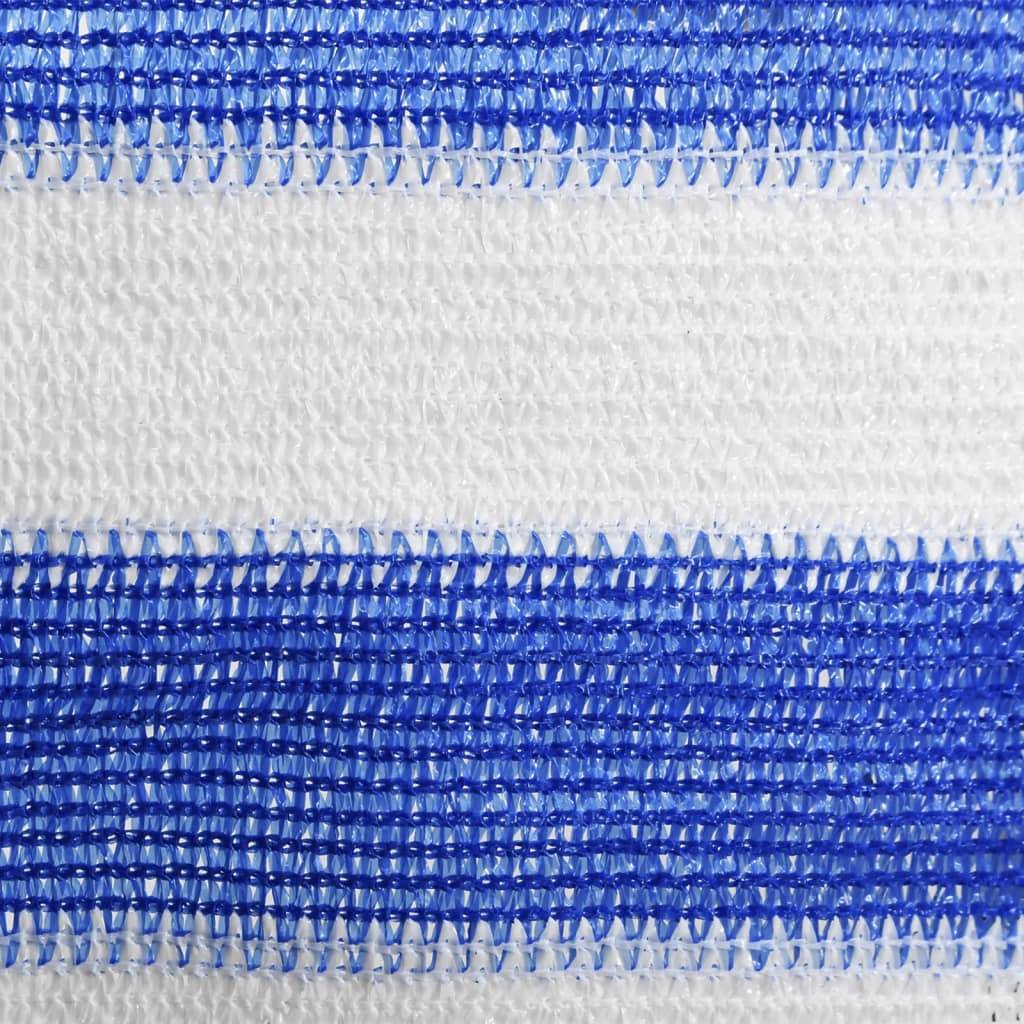 Helloshop26 - Écran de balcon brise pare vue protection confidentialité 75 x 500 cm PEHD bleu et blanc - Imagen 3