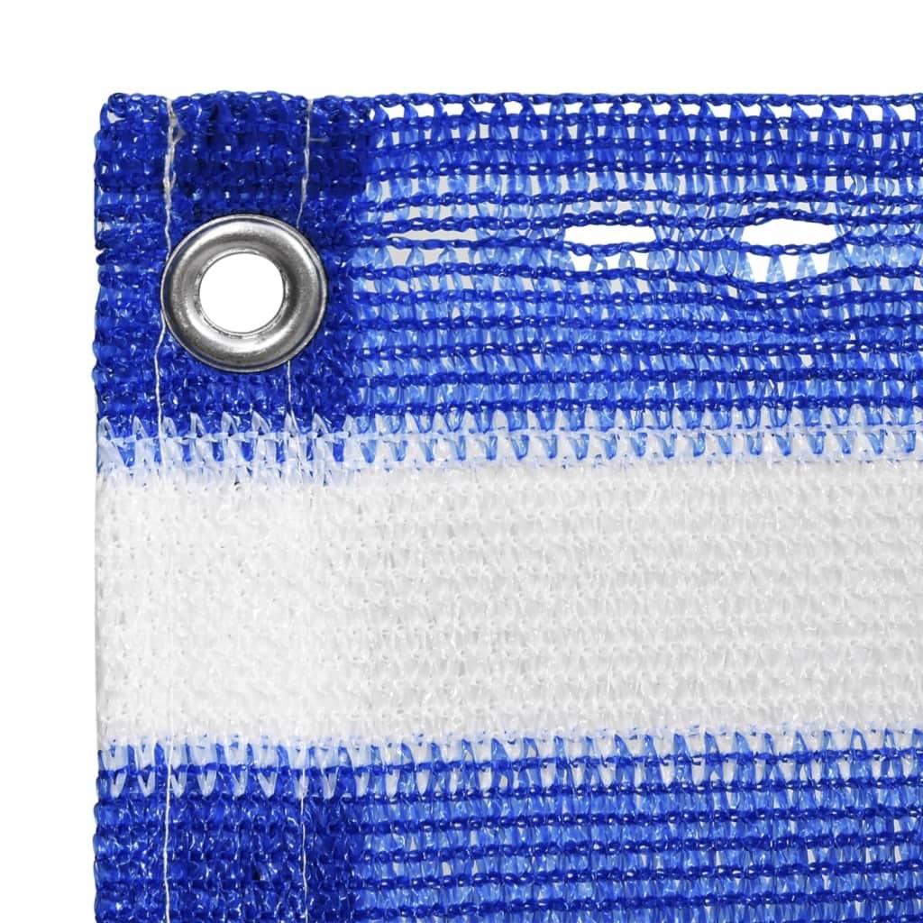 Helloshop26 - Écran de balcon brise pare vue protection confidentialité 75 x 500 cm PEHD bleu et blanc - Imagen 2